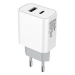 ColorWay AC nabíječka USB a USB-C 20W, bílý