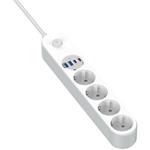 ColorWay CW-CHE44PDW/ 4x Schuko/ 2x USB-C 20 W/ 2x USB-A/ kábel 2 m
