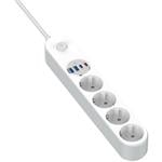 ColorWay CW-CHE44PDW/ 4x Schuko/ 2x USB-C 20W/ 2x USB-A/ kabel 2m