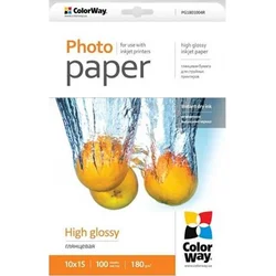 ColorWay fotopapír/ high glossy 180g/m2, 10x15/ 100 ks