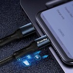 ColorWay kábel USB/ Apple Lightning/ 2,4 A/ nylon/ 1 m/ čierny