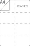 ColorWay samolepicí matný papír 105 × 74,25 mm 100 ks