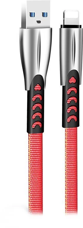 ColorWay USB 2.0 - Lightning kábel 1m 2.4A, červená CW-CBUL010-RD