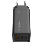 ColorWay USB nabíječka 1x USB-A, 2x USB-C/ 65W GaN3 Pro, černá