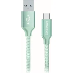 ColorWay USB - USB Type-C kabel 1m 2.1A, mint