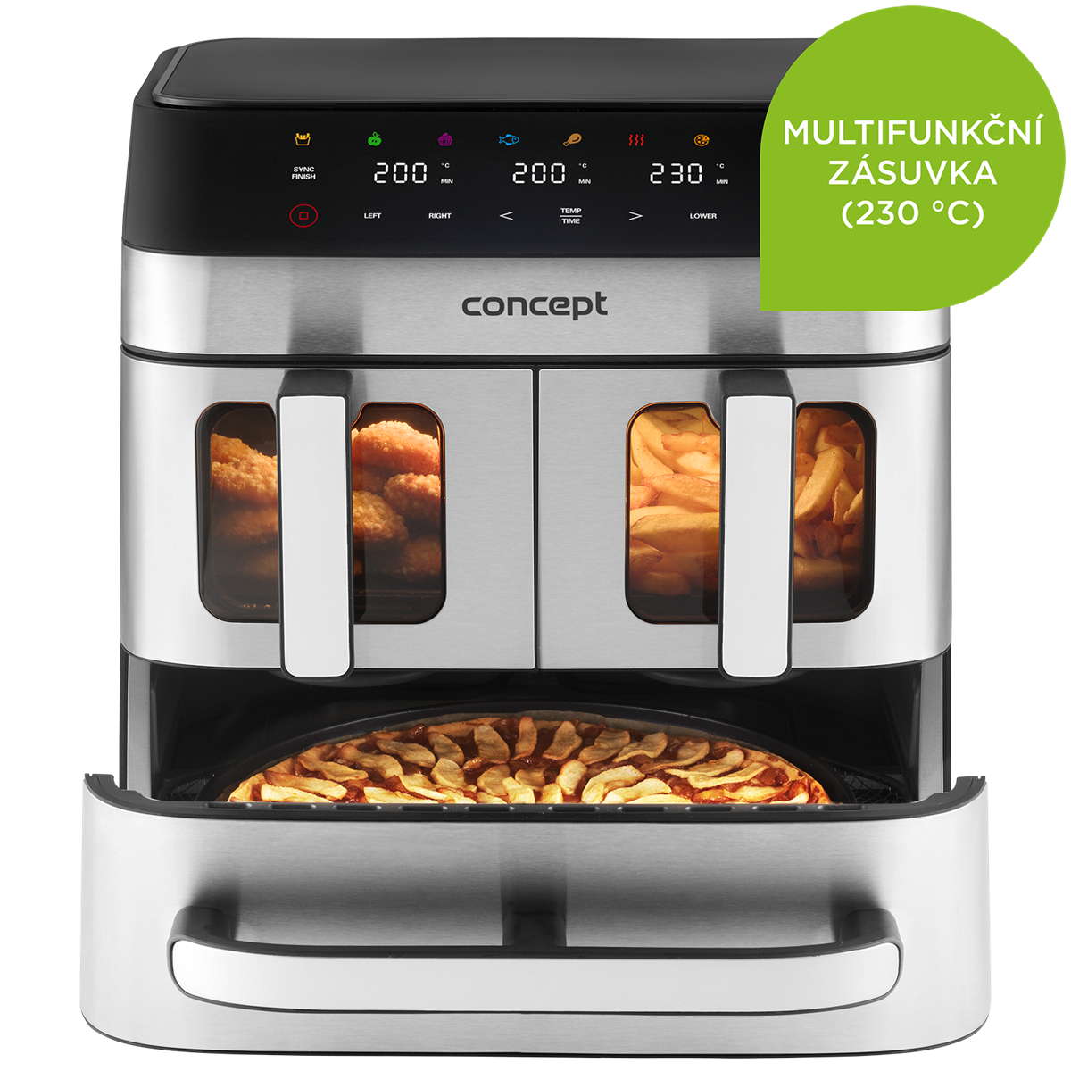 Concept FR9000 Horkovzdušná fritéza PIZZA TRIO 18,5 l