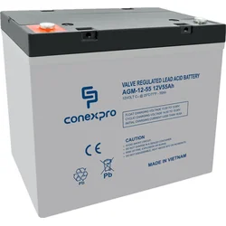 Conexpro AGM 12V, 55Ah, 10 rokov, M6