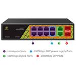 Conexpro GNT-P1012G6, PoE switch, 10x LAN, 8x PoE, 2x SFP
