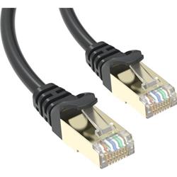 Conexpro slim patch kabel STP, CAT6A, 0.25m, černý