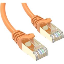 Conexpro slim patch kabel STP, CAT6A, 0.25m, oranžový