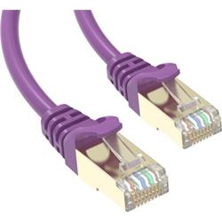 Conexpro slim patch kabel STP, CAT6A, 0.5m, fialový