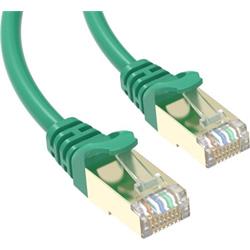 Conexpro slim patch kabel STP, CAT6A, 0.5m, zelený