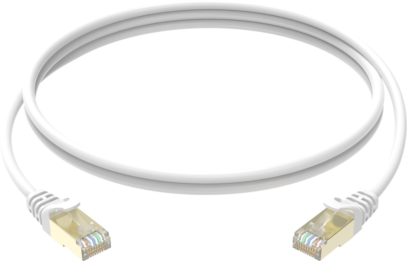 Conexpro slim patch kabel STP, CAT6A, 3m, bílý