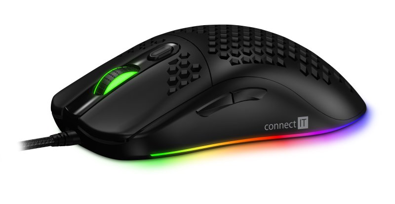 CONNECT IT Battle Air 2 profesionálna optická herná myš SW, 12800 DPI, čierna