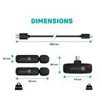 CONNECT IT Bezdrôtový lavórový mikrofón USB-C (2 ks + prijímač) sada ČIERNA