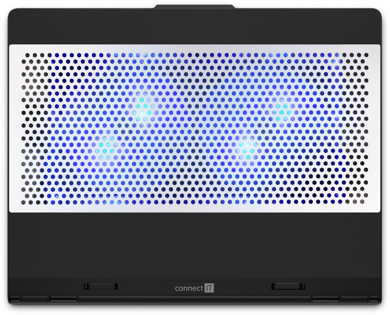 CONNECT IT Chladiaca podložka FrostBlast pod notebook s modrým podsvietením