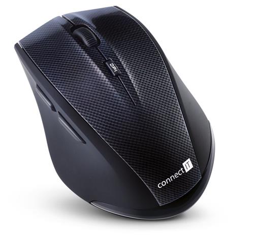 Connect IT CI-186 bezdrôtová optická myš - CARBON čierna