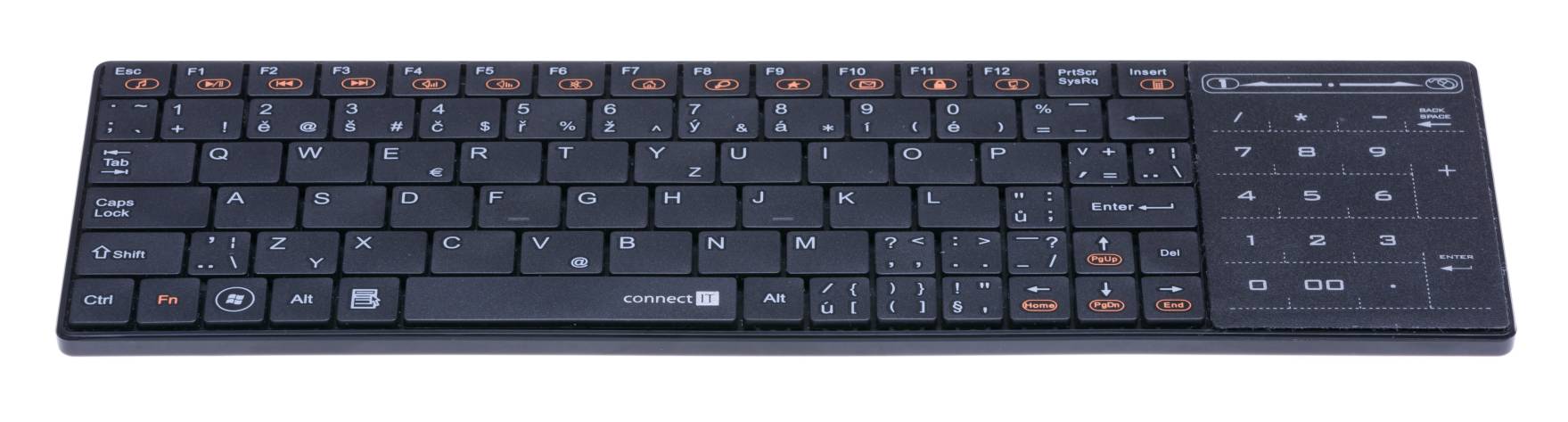 Connect IT CI-210 KW3100 bezdrátová klávesnice + touch pad/num pad