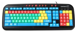 Connect IT CI-72 klávesnice kontrastní pro děti