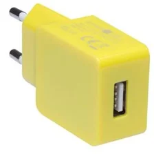 Connect IT Colorz nabíjecí adaptér 1xUSB 1A, žlutý CI-599