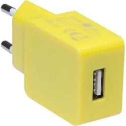 Connect IT Colorz nabíjecí adaptér 1xUSB 1A, žlutý CI-599