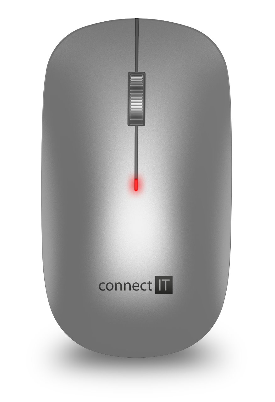Connect IT Combo bezdrátová stříbrná klávesnice + myš, CZ+SK layout