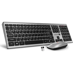 Connect IT Combo bezdrátová stříbrná klávesnice + myš, CZ+SK layout