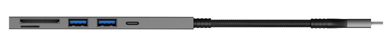 CONNECT IT CompactPRO USB-C hub + čítačka kariet, (2xUSB-A 3.0, 1xUSB-C), externý, antracitová