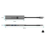 CONNECT IT CompactPRO USB-C hub + čtečka karet, (2xUSB-A 3.0, 1xUSB-C), externí, antracitový