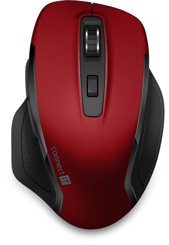 CONNECT IT Dual SmartSwitch bezdrátová myš, USB-A + C, ČERVENÁ
