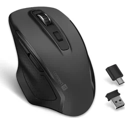Connect IT Dual SmartSwitch bezdrátová myš, USB-A + C, šedá