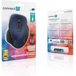 CONNECT IT Dual SmartSwitch bezdrôtová myš, USB-A + C, MODRÁ