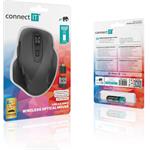 Connect IT Dual SmartSwitch bezdrôtová myš, USB-A C, sivá