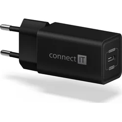 Connect IT Fast PD Charge nabíjací adaptér 1×USB-C, 18W PD, čierny CWC-2060-BK