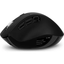 CONNECT IT FOR HEALTH Bezdrôtová ergonomická myš DualMode s LCD displejom, ČIERNA