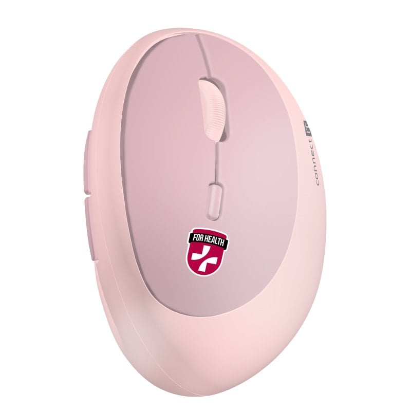 CONNECT IT FOR HEALTH LADIES PINK ergonomická vertikální myš, bezdrátová