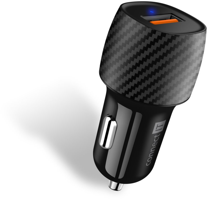 CONNECT IT InCarz QUICK CHARGE 3.0 nabíjačka do auta, 1x USB-A, 3 A, CARBON