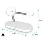 CONNECT IT MultiCharge 5 v 1 MagSafe Wireless Fast Charge, BÍLÁ