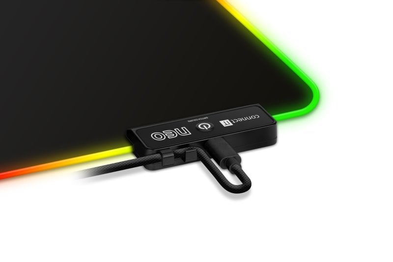 Connect IT NEO RGB podsvietená podložka pod myš a klávesnicu, veľ. L CMP-3100-LG
