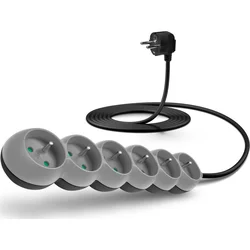 Connect IT prodlužovací kabel 230 V, 6 zásuvek, 3 m, bez vypínače (šedý)