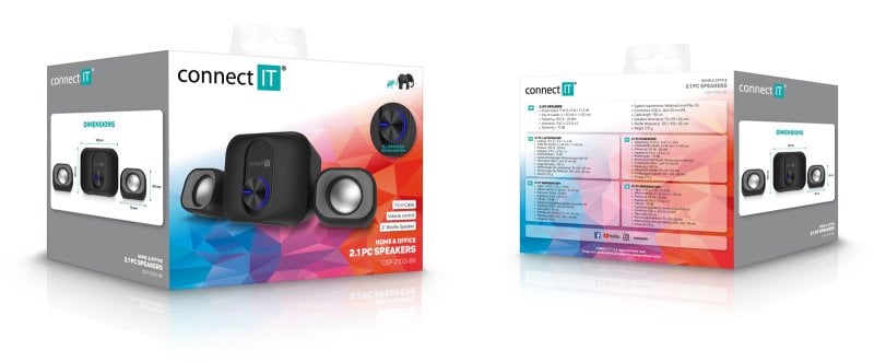 CONNECT IT Rumble PRO PC reproduktory 2.1 ČERNÉ