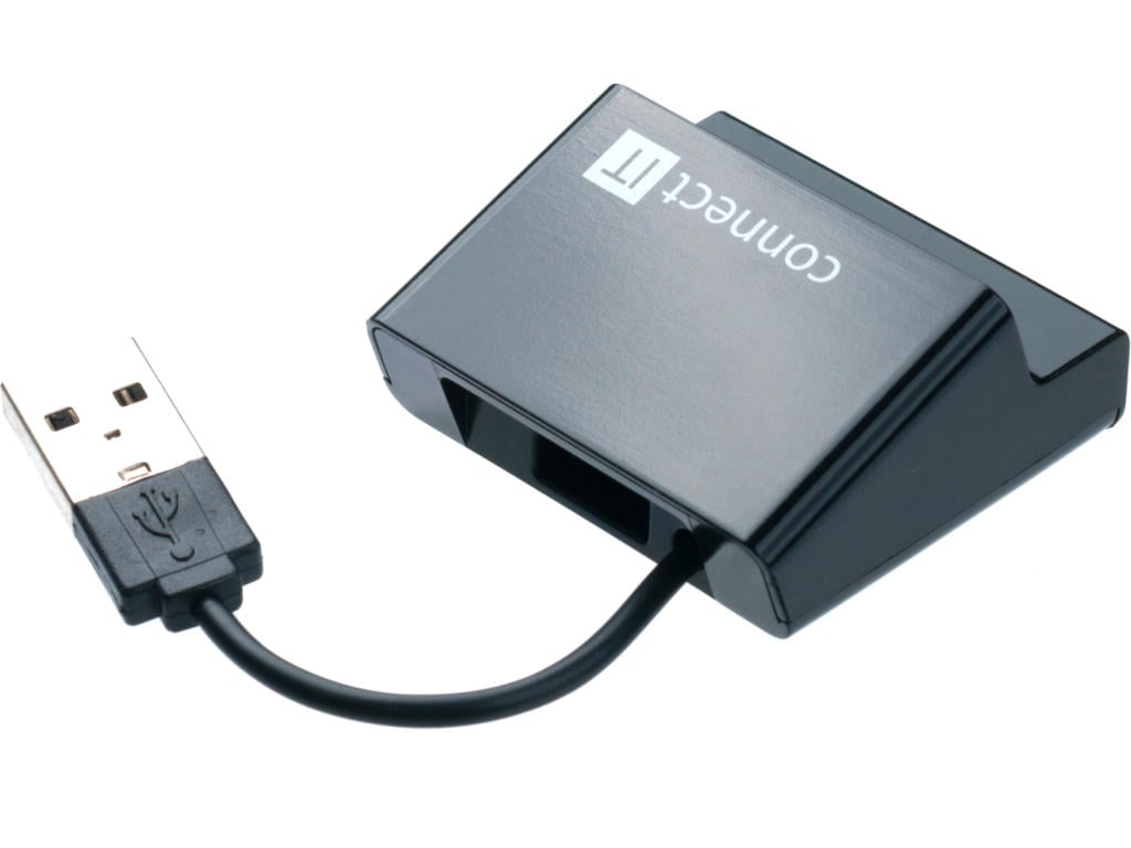 Connect IT USB hub 4 porty STEP - čierny