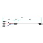 Connect IT Wirez 3v1 USB-C & microUSB & Lightning, 1,2 m