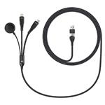CONNECT IT Wirez 6v1 1x USB-C 1x Lightning 1x nabíjačka pre hodinky 1,25 m ČIERNA