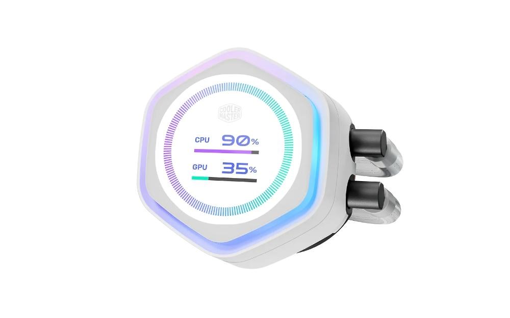 Cooler Master MasterLiquid Atmos II LCD 360, 3x120mm, bílá