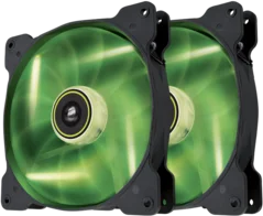 Corsair Air Series SP140 LED Green Twin Pack