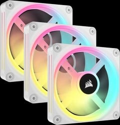 Corsair iCUE Link QX120 RGB Starter Kit, 3× 120 mm, biela