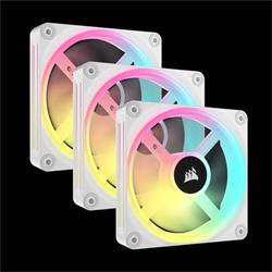 Corsair iCUE Link QX120 RGB Starter Kit, 3× 120 mm, bílý