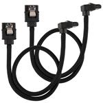 Corsair Premium Sleeved SATA Cable 30cm (2ks), černá