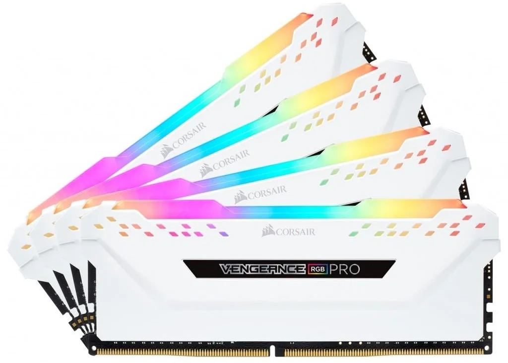 CORSAIR Vengeance RGB PRO 32GB (4x8GB) DDR4 3600MHz CL18, biela CMW32GX4M4C3600C18W
